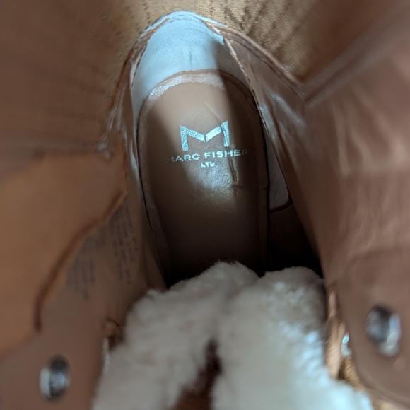 NWOT Marc Fisher LTD Izzie Cold Weather Boots in Tan Suede - Picture 12 of 14
